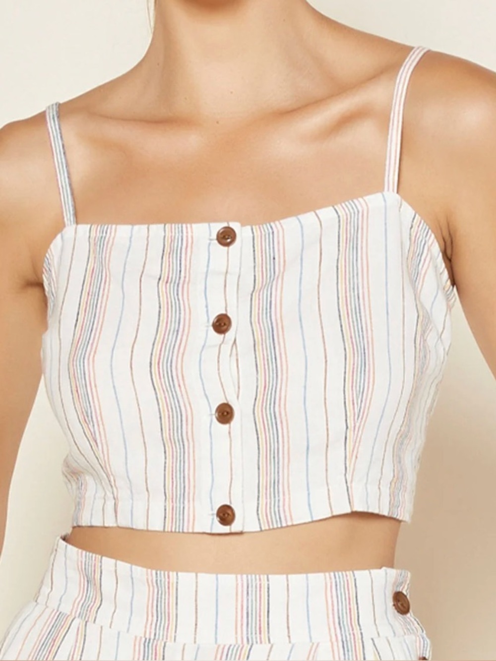 Outerknown Eclipse Linen Tank in Prism Stripe